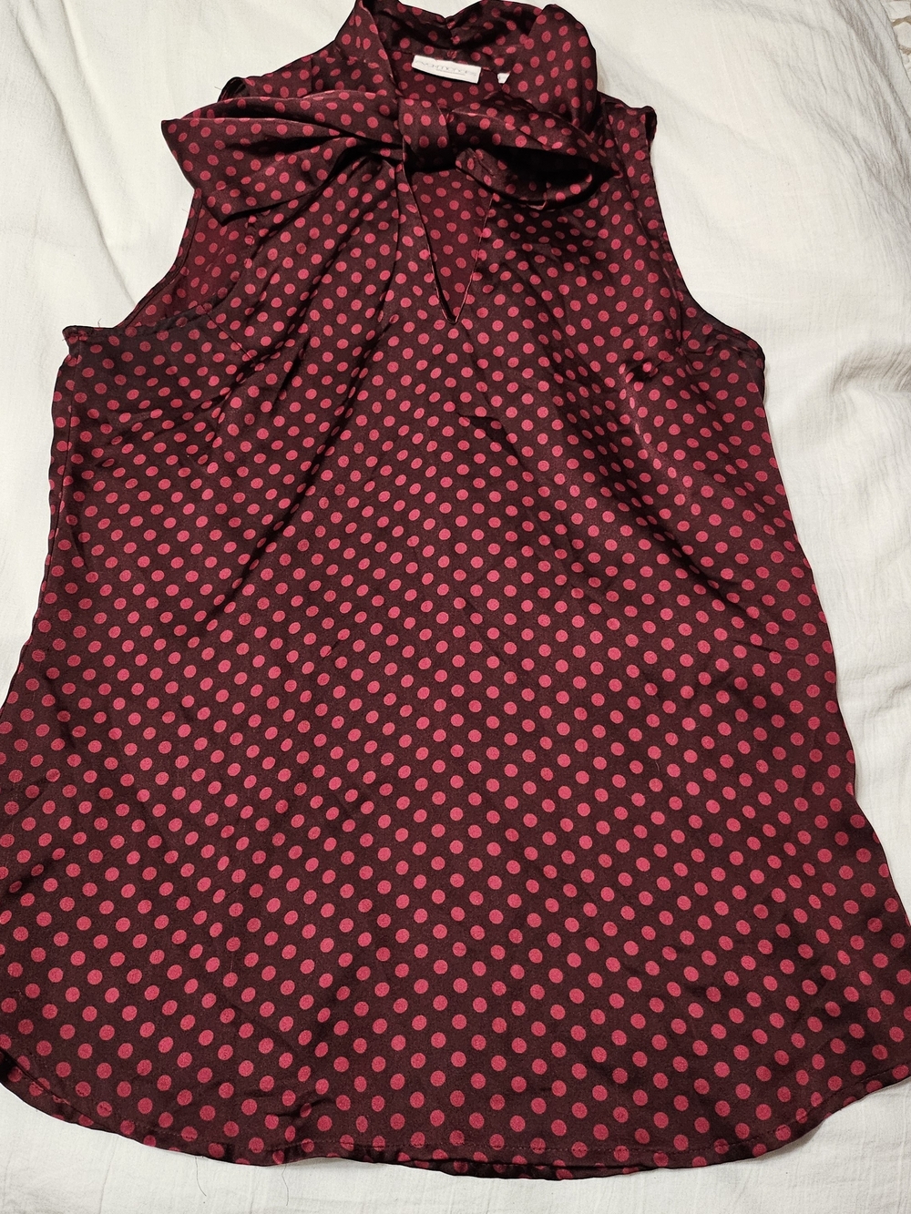 Bow Shell sleeveless polka dot blouse from the Eva Mendes Collection for Ny&c